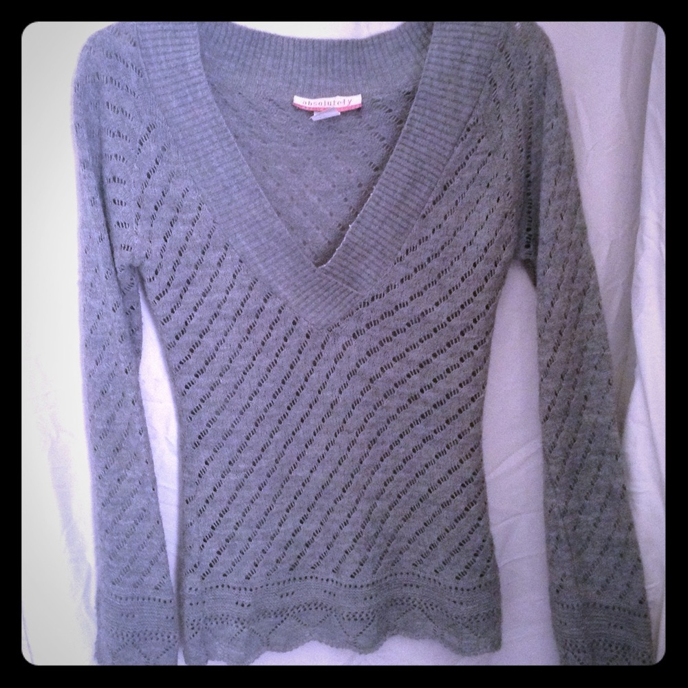 Fabulous grey knit sweater